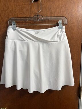 Women's White Swim Skirt with Built in Panty